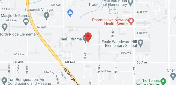 map of 13915 61 AVENUE